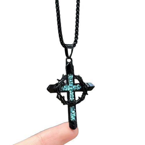 Dark Thorn Cross Necklace