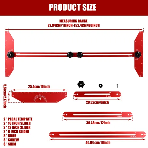 The Master Stair Builder - Professional Adjustable Stair Tread Template Tool