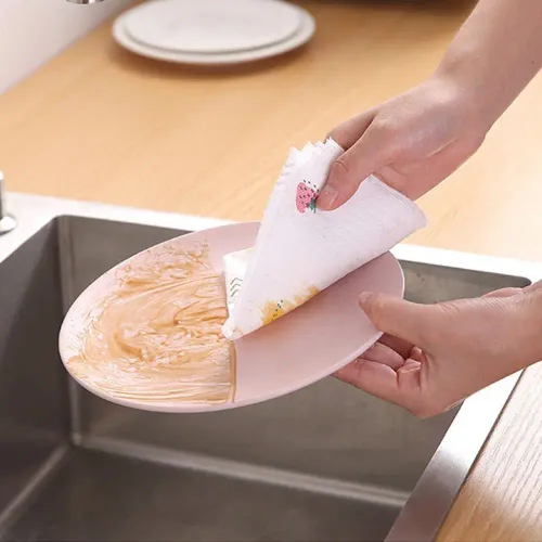 Thickened Non-woven Kitchen Paper Cleaner Wipes Absorbent Towel Disposable Rags Dish Paper Water Oil Absorbing