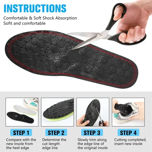 Magnetic Sports Shoe Insoles Orthopedic Shoes Inserts EVA Foot Massage Comfortable Arch Support Insoles for Men Women Fitness