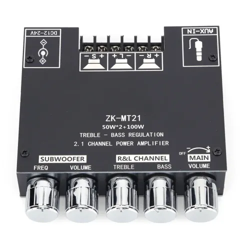 2.1-channel Bluetooth digital amplifier module, high and low pitch subwoofer