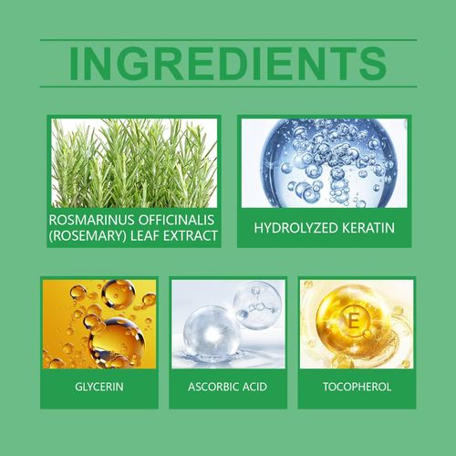 Rosemary Hydrolyzed Keratin Shampoo Soft Smooth Deep Clean Hair Volume Increased Lightweight Aloe Vera Anti Hair Loss Shampoo