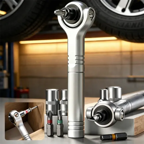 Universal ratchet wrench socket screwdriver bit dual-purpose forward and reverse magnetic high speed screwdriver repair tool
