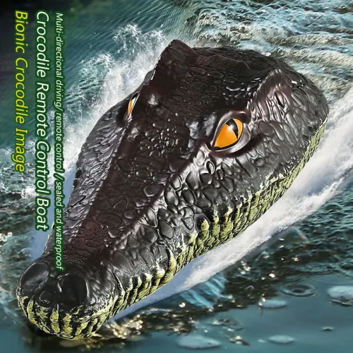 2.4G Simulation Crocodile Remote Control Boat Speedboat Prank Decompression Funny Animal Remote Control Boat