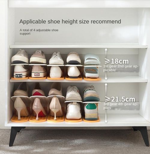 10 pcs Adjustable storage foldable shoe rack