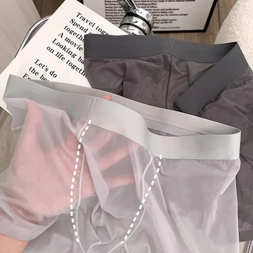 2-pack of ultra-thin ice silk men's boxer briefs