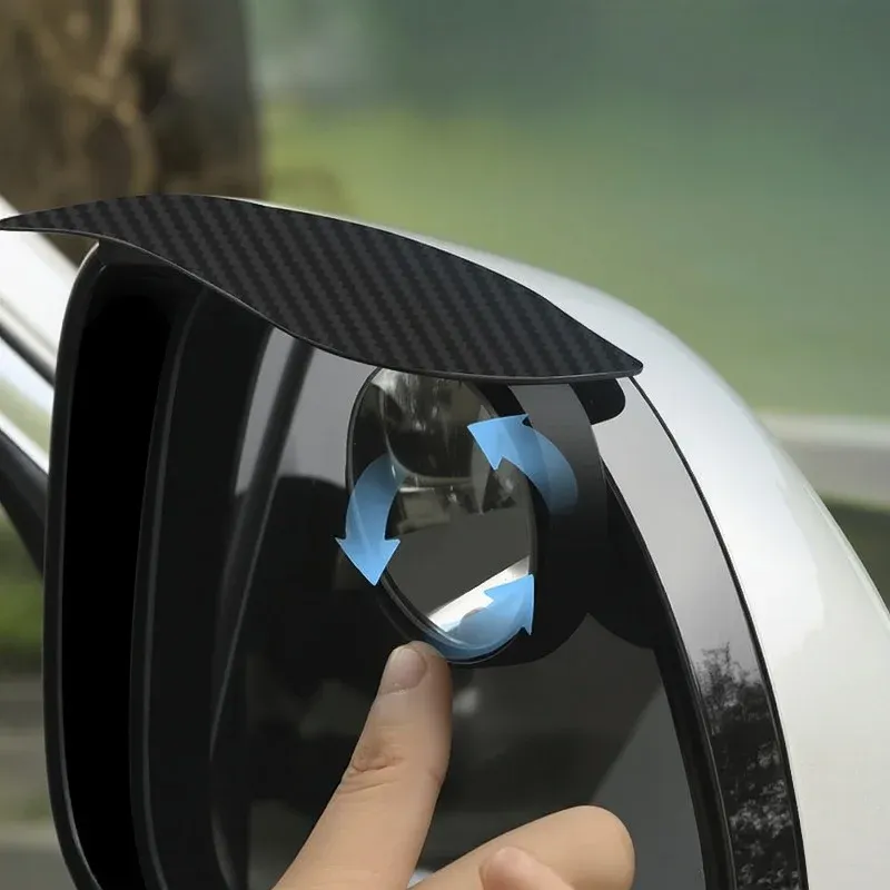 4PCS Car Blind Spot Mirrors with Rain Shield Universal Side Mirror Waterproof Cover Wide Angle Rearview Mirror Visibility Safety