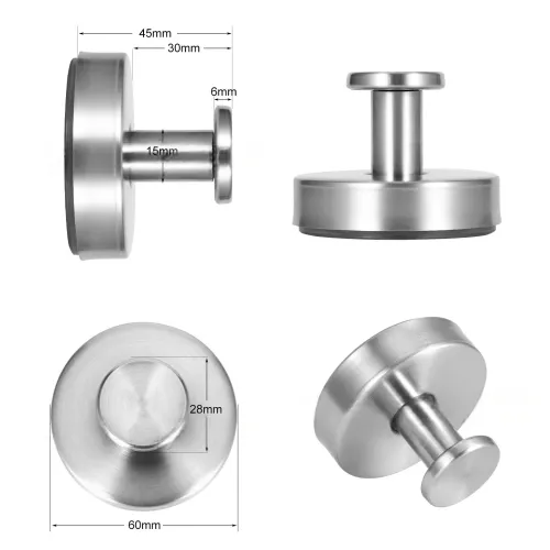 3pcs Vacuum Suction Cup Hooks Punch Free Bath Sucker Hook Wall Hook Hanger Glass Kitchen Bathroom Hooks for Towel Handbag