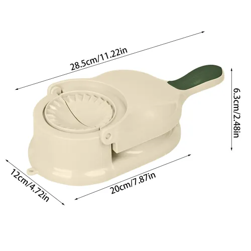 2 in1 Dumpling Maker DIY Kit Wrapper Presser Dough Pressing Ideal for Home Cooking Dough Skin Molder Machine