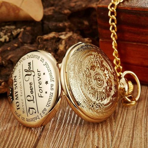 TO MY SON DAUGHTER DAD Quartz Pocket Chain Watch