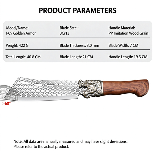 Longquan Hand-Forged Chopping Cleaver: Master-Crafted Full-Tang Axe for Bone, Wood, and Outdoor Chopping
