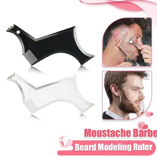 3PCS Beard Shaper for Men Beard Shaping Tools with Comb for Perfect line up & Edging For Men's Jaw Cheek Neck Line, Gifts for Men