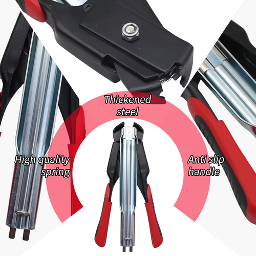 C-Type Hog Ring Pliers Kit Auto Feed Fence Fastener Tool for Animal Pet Cages Fencing, Upholstery, Car Cushions, Meat and Sausage Casings
