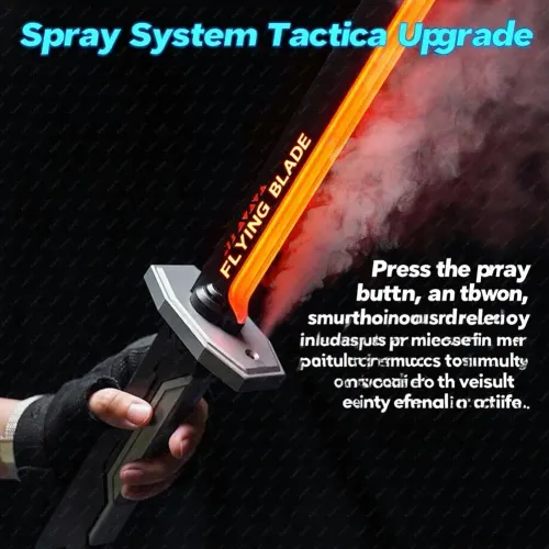 Colorful Streamer Glowing Sparkblade Sword Toys with Spark & Smoke Effect Light Sword Collectible Cosplay Katana Sword Prop Toys