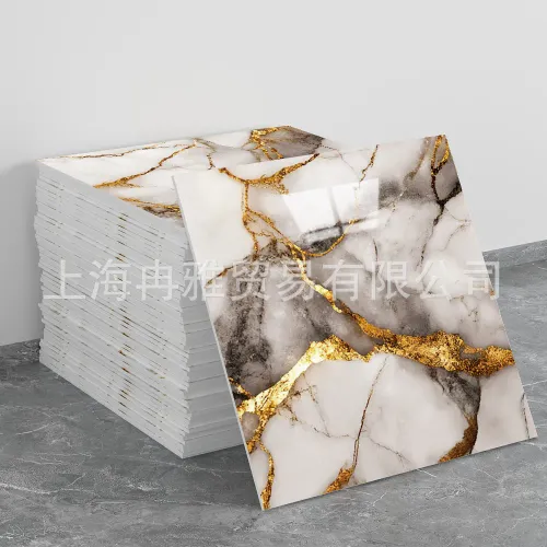 10pcs Faux Marble Gilding 3D Waterproof Self-Adhesive Wall & Floor Stickers
