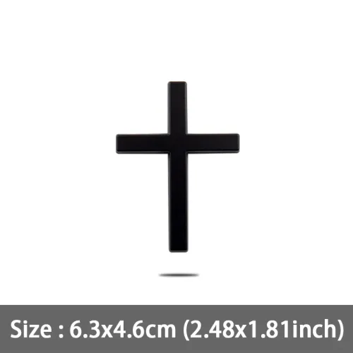 4pcs Car Styling 3D Metal Sticker Christian Cross Auto Body Emblem Badge Decal Stickers