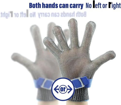 Stainless Steel Metal Gloves A9 Grade Pure Steel Wire Cut Resistant Gloves（1 piece ）