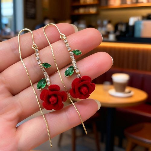 🌹 Eternal Bloom: Exquisite Handmade Rose Petal Earrings