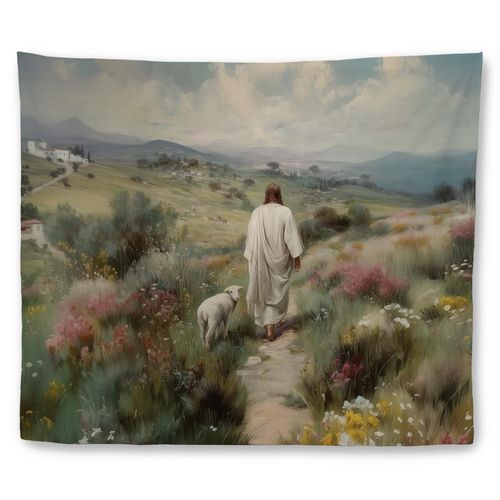 Faith Wall Hanging Tapestry for Sacred Spaces & Prayer Corners