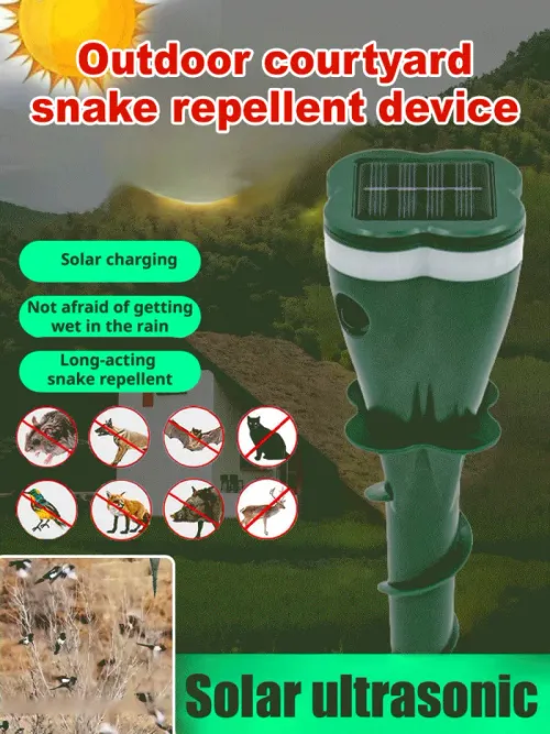 Solar Garden Bird Repeller Outdoor Snake and Mouse Repeller Spiral Ultrasonic Repeller Outdoor Sensor Repellent Device