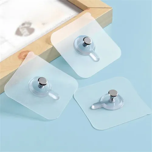 Self Adhesive Hooks Transparent Traceless Poster Photo Frame Clock Hangers Punch Free Screw Hook Multipurpose Screw