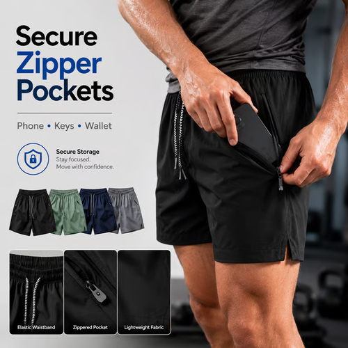 Ice Silk Quick-Dry Athletic Gym Shorts Unrestricted Breathable Comfort