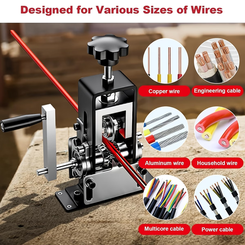 Electric Wire Stripping Machine with One Blade (Wire Diameter Range: 0.06–1 inch)