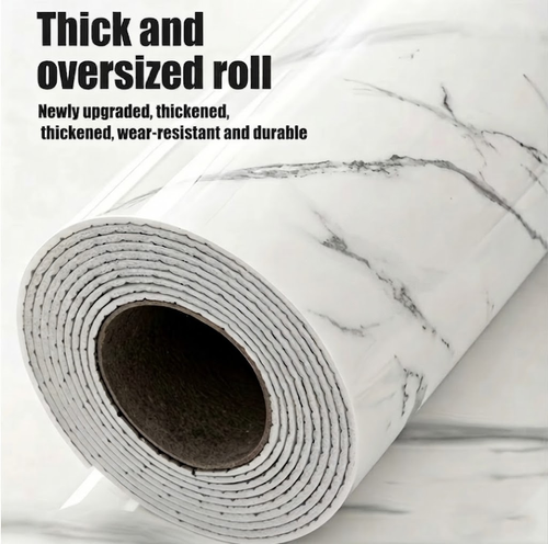 60cm*5m Imitation Marble Floor Tiles Non-Slip Peel and Stick Self-Adhesive Wallpaper Wear