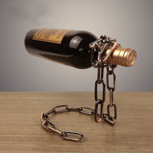 Magic hanging wine rack