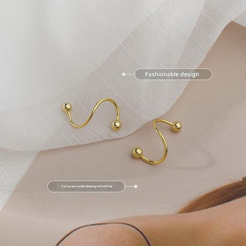 New spiral earrings made of pure silver for women, with a unique and minimalist design