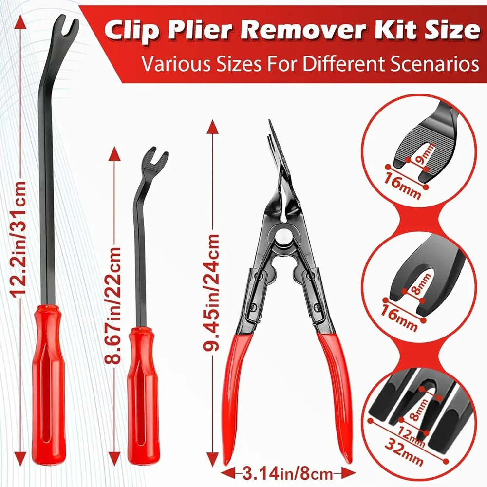 7Pcs Auto Trim Removal Tool Kit Plastic Trim Removal Pry Tool Panel Clip Removal Pliers Trim Removal Tools for Car Body Door