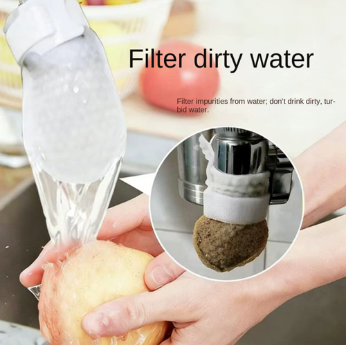 200 pcs Universal Faucet Filter Cotton Anti-splash Thickened Faucet Filter with strap