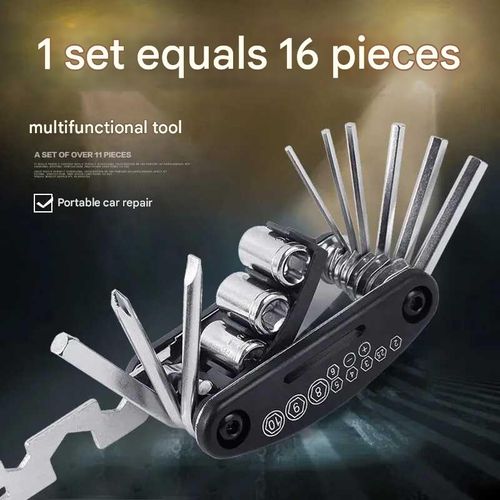 Portable folding multifunctional tool, folding screwdriver, motorcycle bicycle repair tool, hexagonal wrench