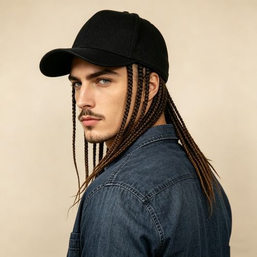 Summer Unisex Lady Men Baseball Cap Hat With Dreadlocks Wig Hip-Hop Punk Dirty Hair Braid Visors Hats