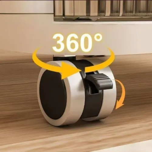 Three-layer multifunctional movable drawer organizer stable load-bearing trolley storage rack