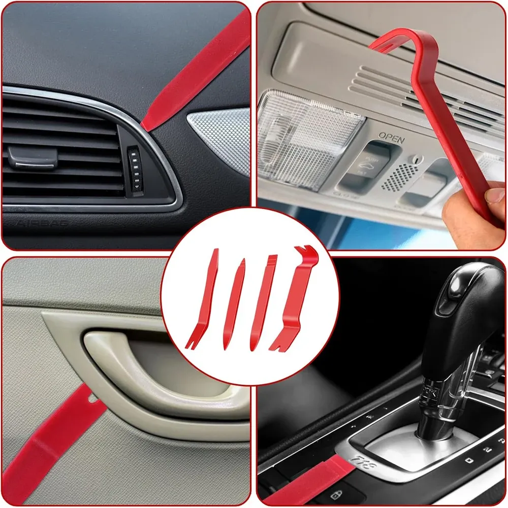7Pcs Auto Trim Removal Tool Kit Plastic Trim Removal Pry Tool Panel Clip Removal Pliers Trim Removal Tools for Car Body Door