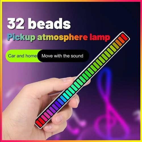 Wireless RGB light strip activated by sound.