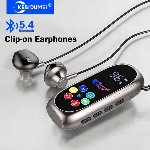 Karaoke headphones with a display screen