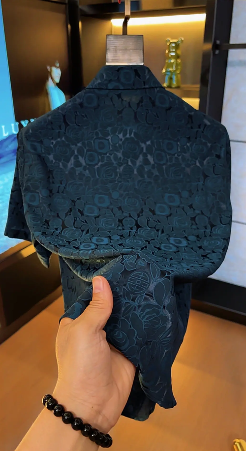 Classy Subtle Floral Jacquard Men's Shirt