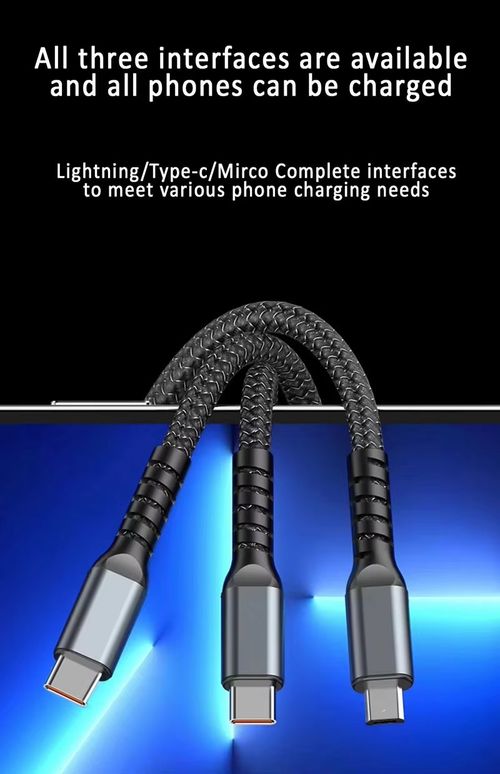 100W Transparent Luminous Charging 3-in-1 Data Cable