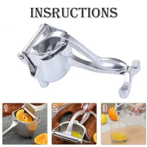 Fruit Juice Squeezer Heavy-Duty Metal Lemon Squeezer Easy Manual Citrus Press Juicer Ergonomic & Durable For Fresh Juice
