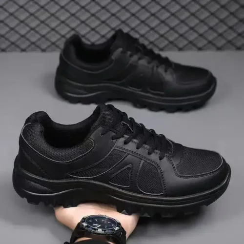 Men's Black Breathable Mesh Running Shoes Outdoor Casual Training Sneakers Fashionable