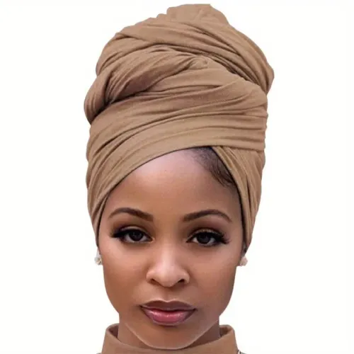 Wrap Headband For Women Long Lightweight Solid Color jersey Hijab Scarf Headband Ideal For Braids