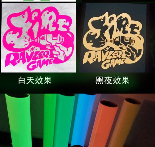 Luminous Heat Transfer Vinyl Film Iron on T-shirts Glow in the Dark HTV Printing Clothes Textiles Decor For cut