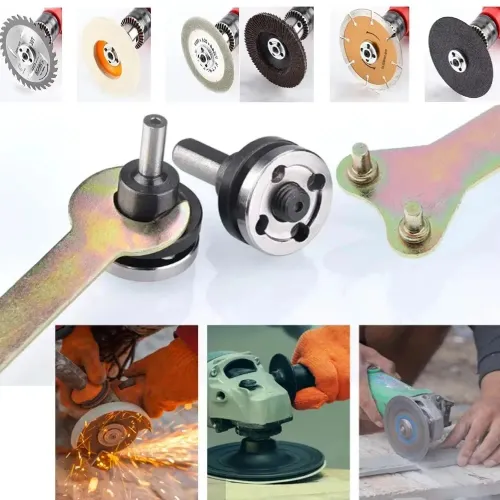 Angle Grinder Adapter For Electric Power Drill Converter Attachment Flange Nut Parts Set Connect Rod Disc Wheel Arbor Mandrel