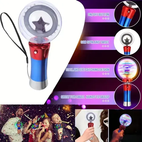 😍Glowing Spinning Ball Stick👨‍👩‍👧‍👦Bright Fun for Every Moment！
