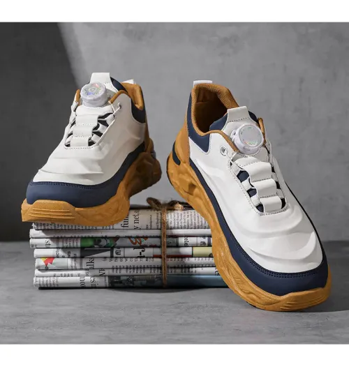 New men's sports shoes, multifunctional anti slip running shoes, thick soled outdoor walking shoes