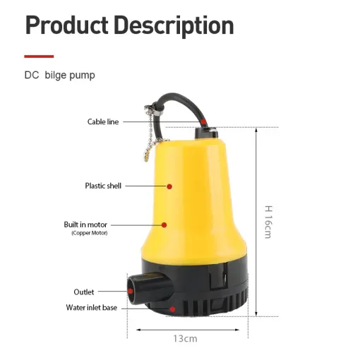 DC portable 12 24V submersible pump
