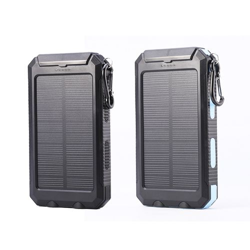 Dual USB High Capacity Solar Power Bank Portable External Battery with LED Light for Outdoor Charging