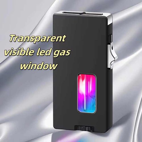 Gravity-sensor cold flame lighter, seven-hole flame metal lighter